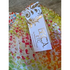 Becca ETC‎ by Rebecca Virtue Snake Print Tankini Top, Swimsuit Top, Colorful 2X